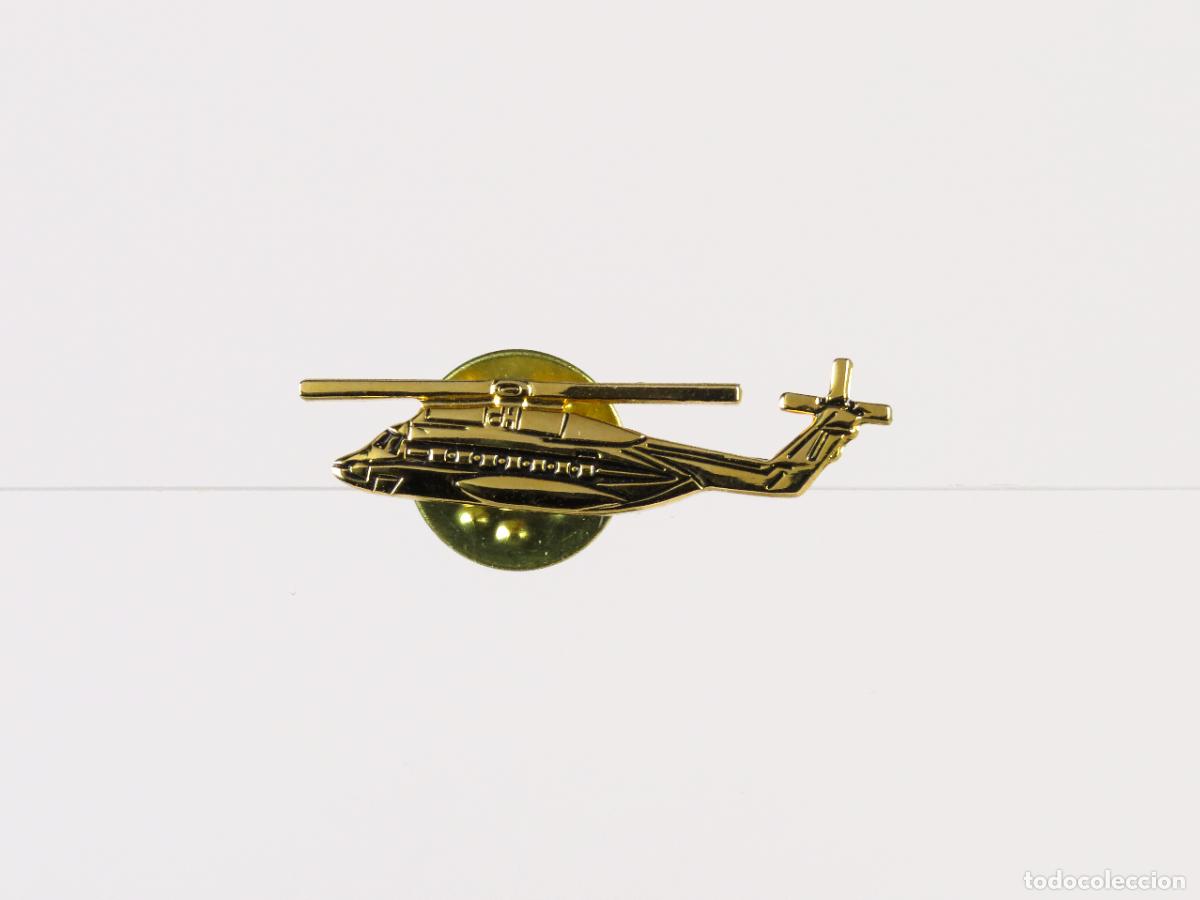 Pins de colecci&oacute;n: Pin helic&oacute;ptero metal dorado segunda mitad S XX