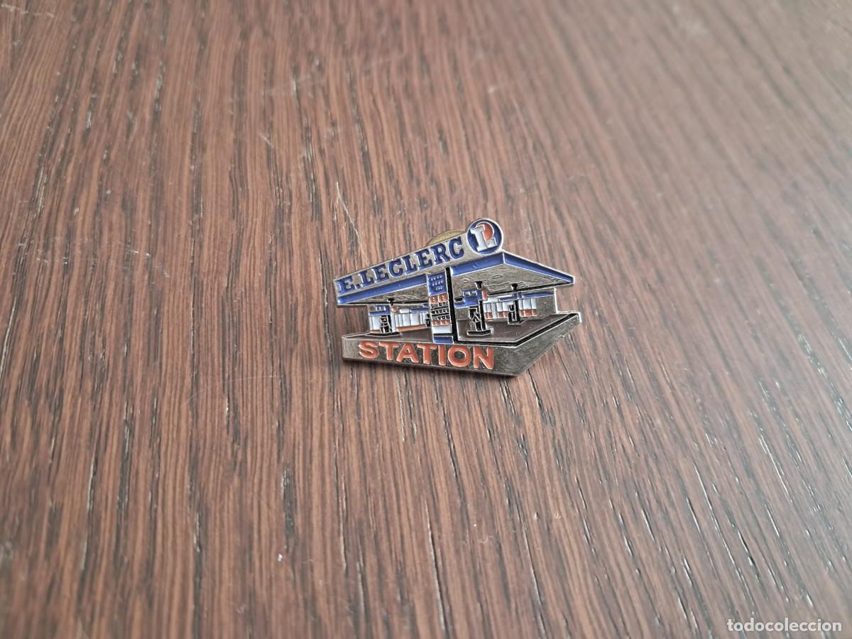 Pins de colecci&oacute;n: pin de publicidad, E. Leclerc station.