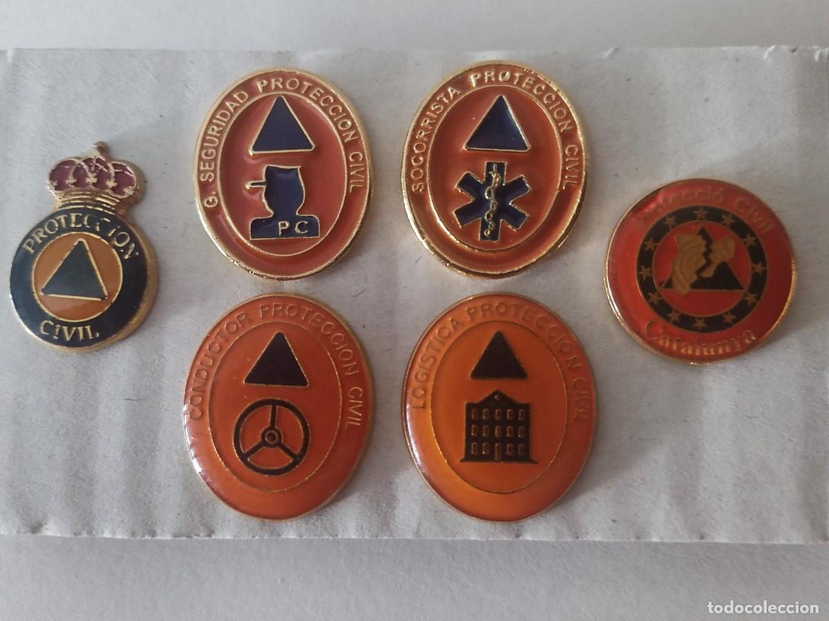 Pins de colecci&oacute;n: LOTE DE 6 PINS DE PROTECCION CIVIL