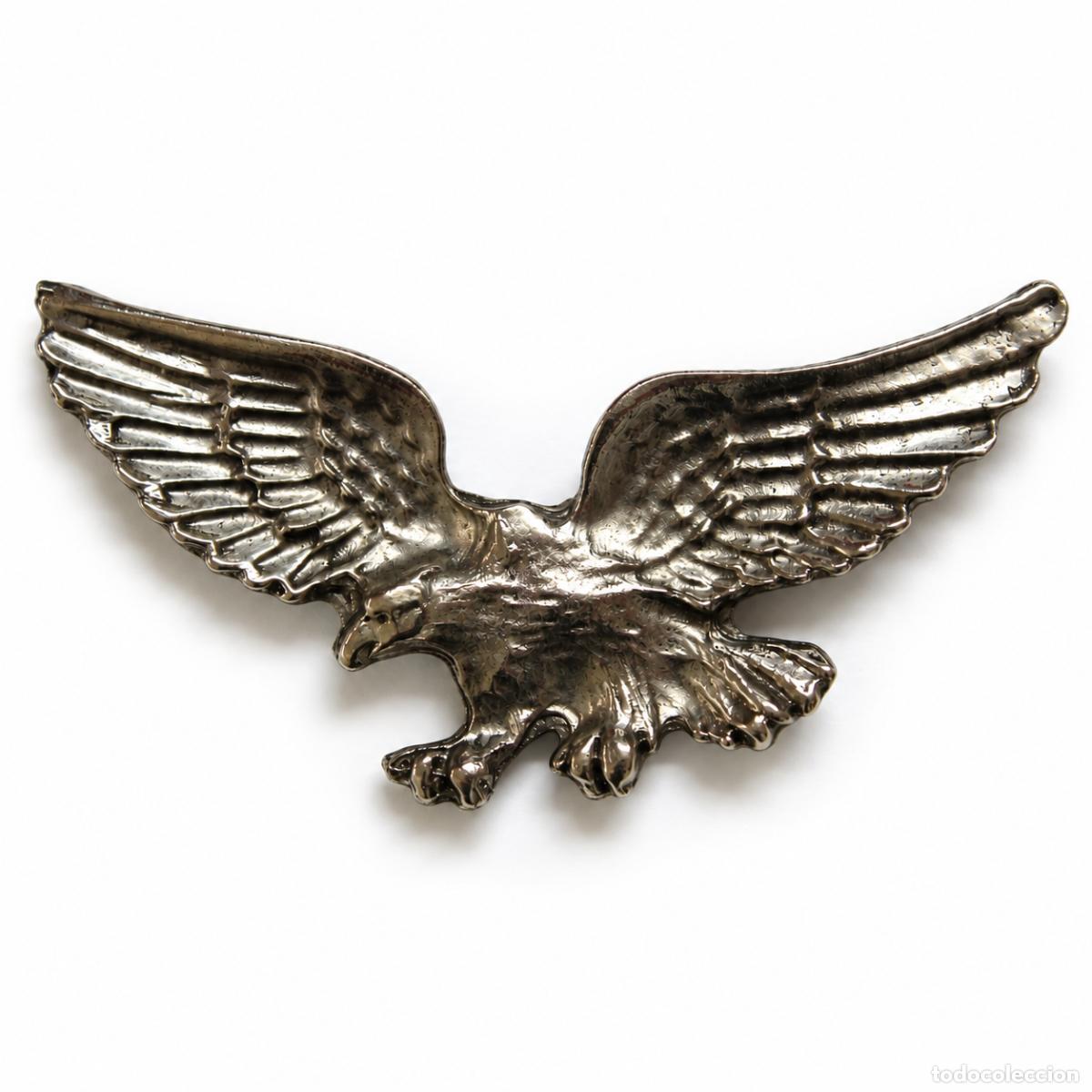 Pins de colecci&oacute;n: Pin &Aacute;guila Chaqueta Motero Fast Line Vintage Metalico Biker Rock Heaby Metal Broche Chaqueta 80s