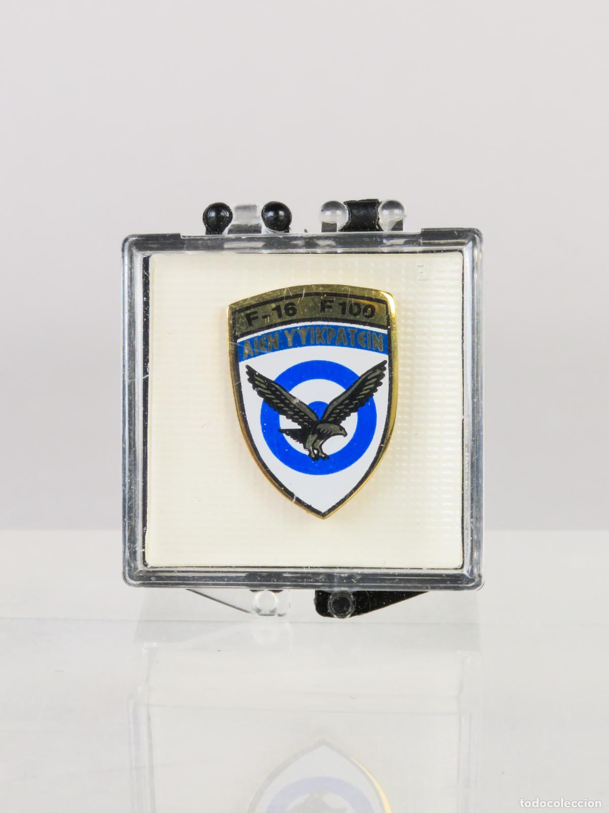 Pins de colecci&oacute;n: Pin compa&ntilde;&iacute;a F16 F100 Falcon metal plateado esmalte segunda mitad S XX