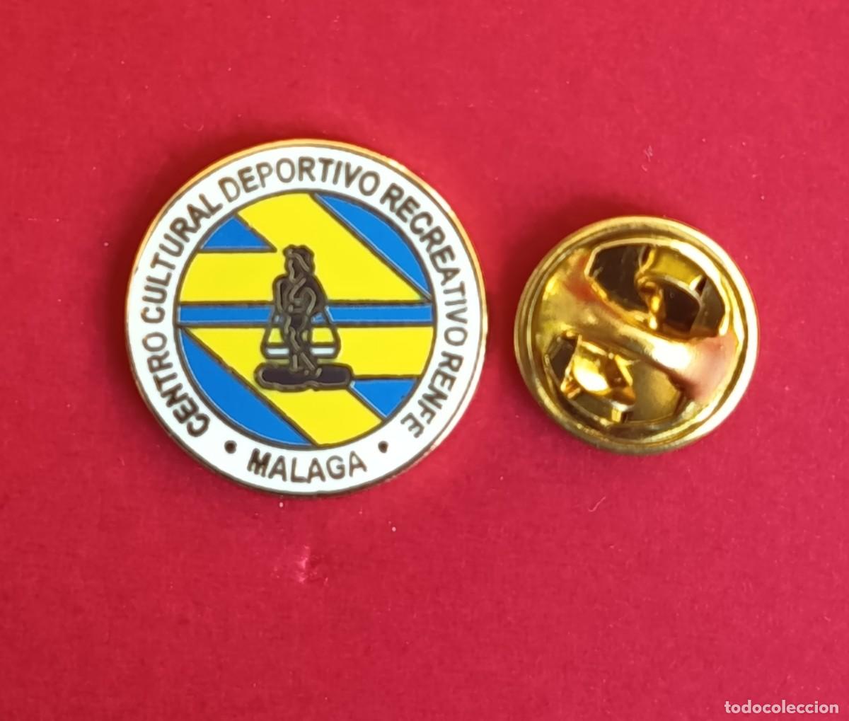 Pins de colecci&oacute;n: PIN FUTBOL - ESMALTE - CENTRO CULTURAL DEPORTIVO RECREATIVO RENFE- MALAGA - 130712