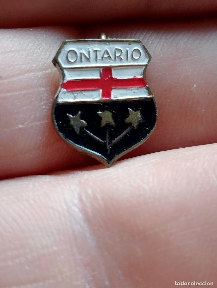 Pins de colecci&oacute;n: INSIGNIA ESCUDO HER&Aacute;LDICO ONTARIO CANAD&Aacute; PINS ALFILER
