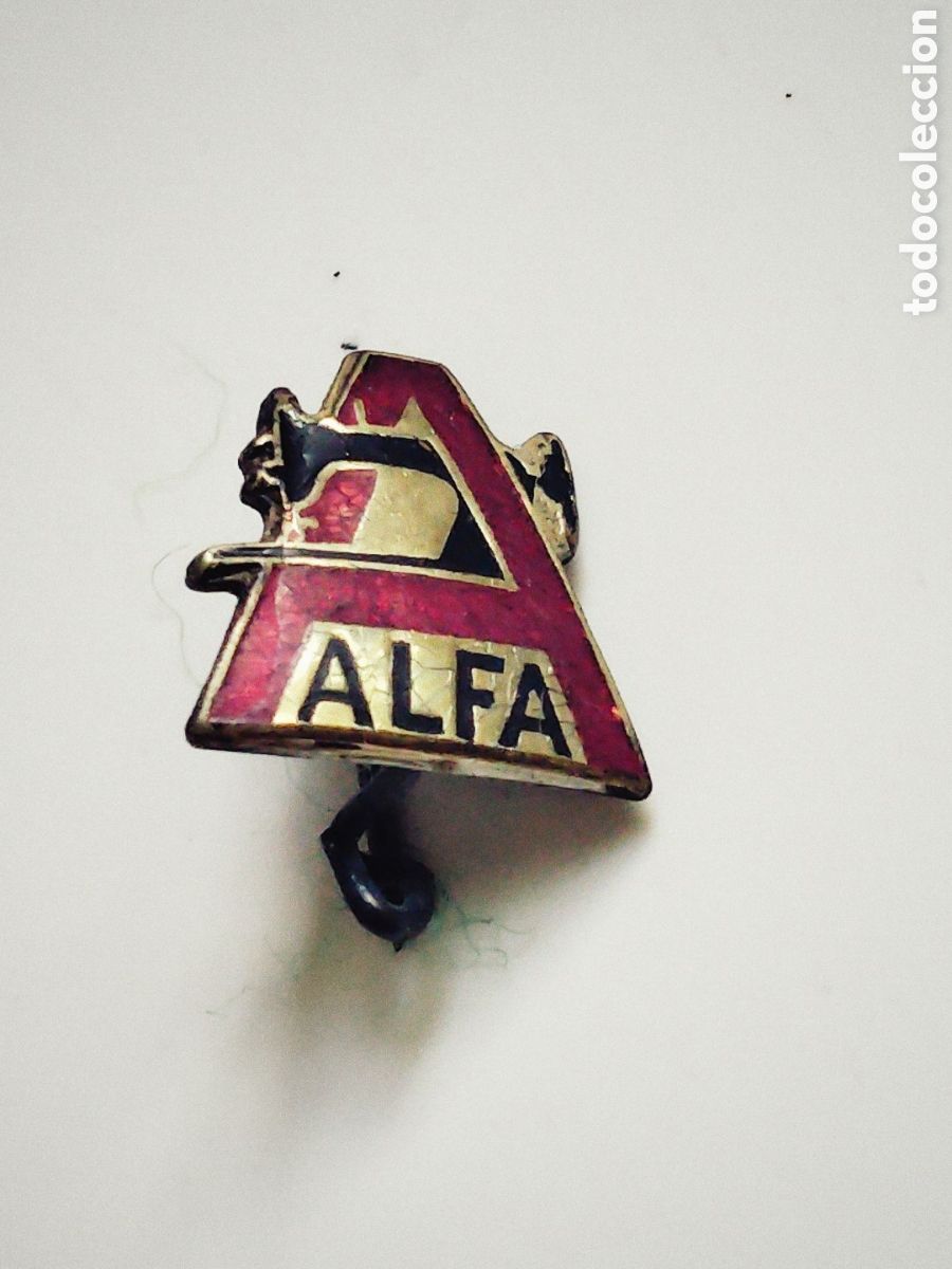 Pins de colecci&oacute;n: Insignia de ojal. ALFA. M&aacute;quinas de coser. A&ntilde;os 60 Esmaltado