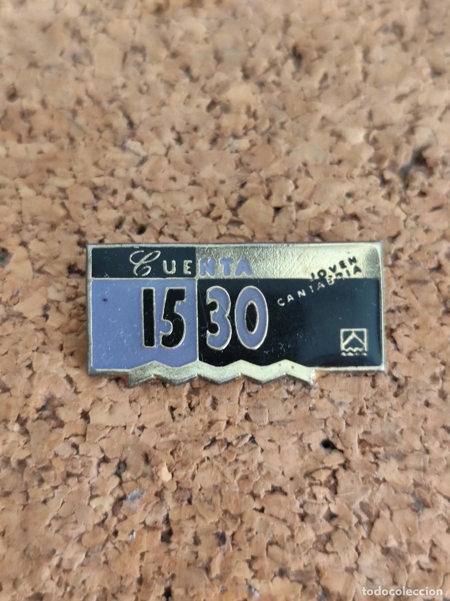 Pins de colecci&oacute;n: 2 Pin met&aacute;lico Cuenta 1530 joven Cantabria