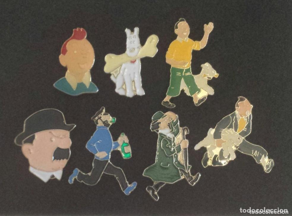 Pins de colecci&oacute;n: LOTE 7 ANTIGUOS PIN O PINS PERSONAJES LAS AVENTURAS DE TINTIN