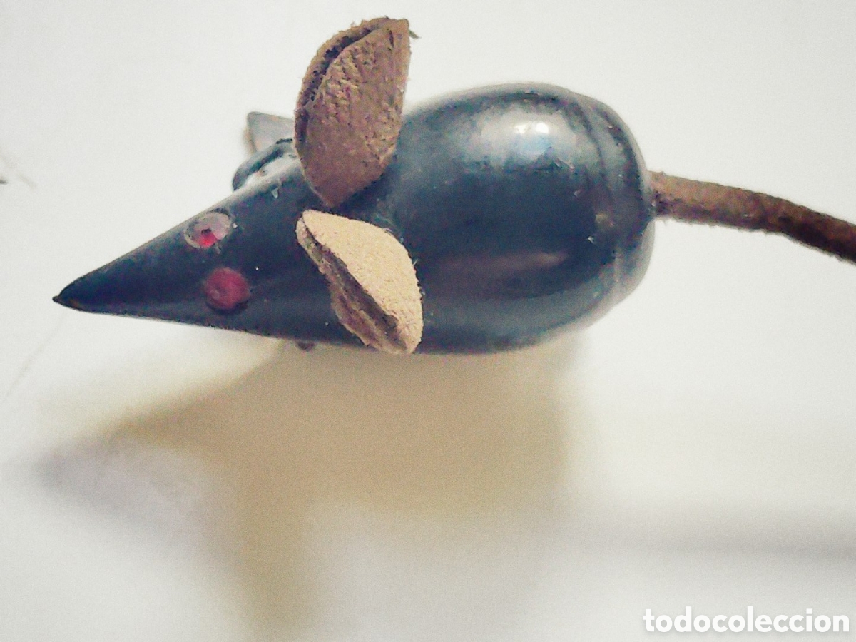 Pins de colecci&oacute;n: RATON. BROCHE VINTAGE MARCA MCM DAN&Eacute;S. MATERIALES NATURALES