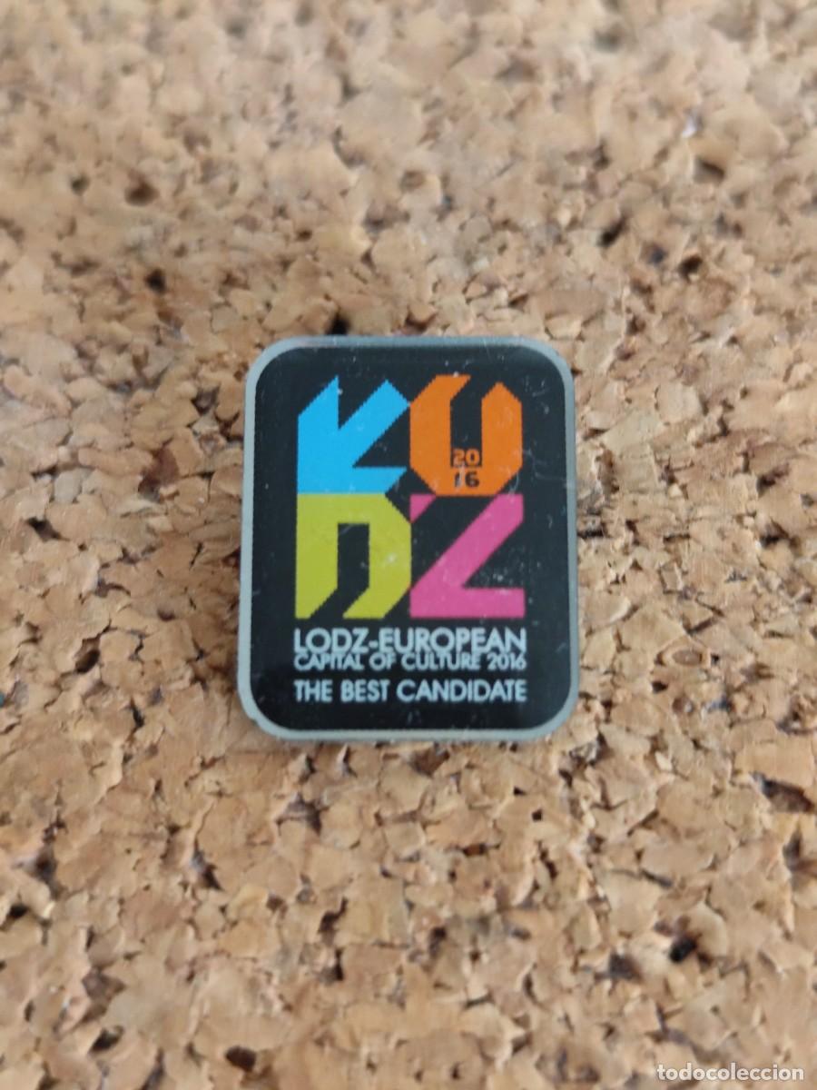 Pins de colecci&oacute;n: 2 Pin met&aacute;lico Lodz European Capital of Cultura 2016 The best candidate