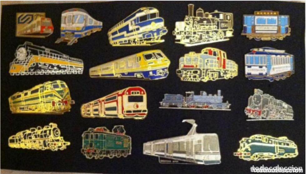 Pins de colecci&oacute;n: LOTE 17 PIN O PINS TRENES Y LOCOMOTORAS