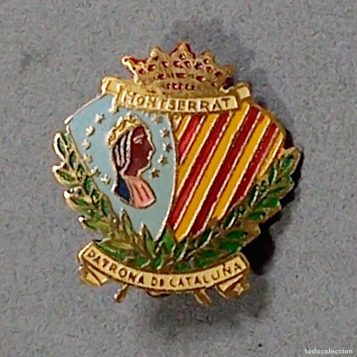Pins de colecci&oacute;n: Antigua insignia alfiler de Santa Maria de Montserrat. A&ntilde;os 60 - 70