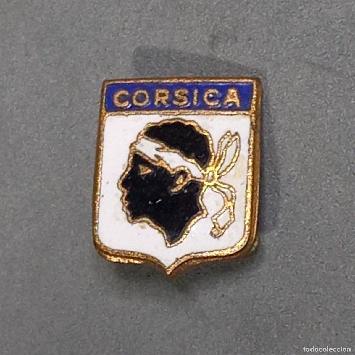 Pins de colecci&oacute;n: Antigua insignia alfiler esmaltada de C&oacute;rcega, CORSICA - Francia. A&ntilde;os 50 - 60