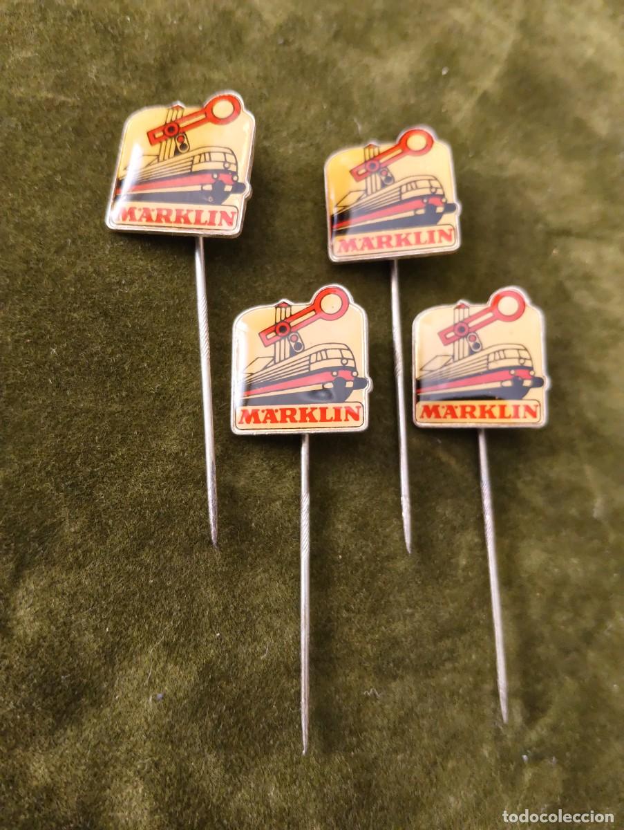 Pins de colecci&oacute;n: LOTE DE 4 AGUJAS / ALFILERES ( PIN ) - TREN MARKLIN PUBLICIDAD