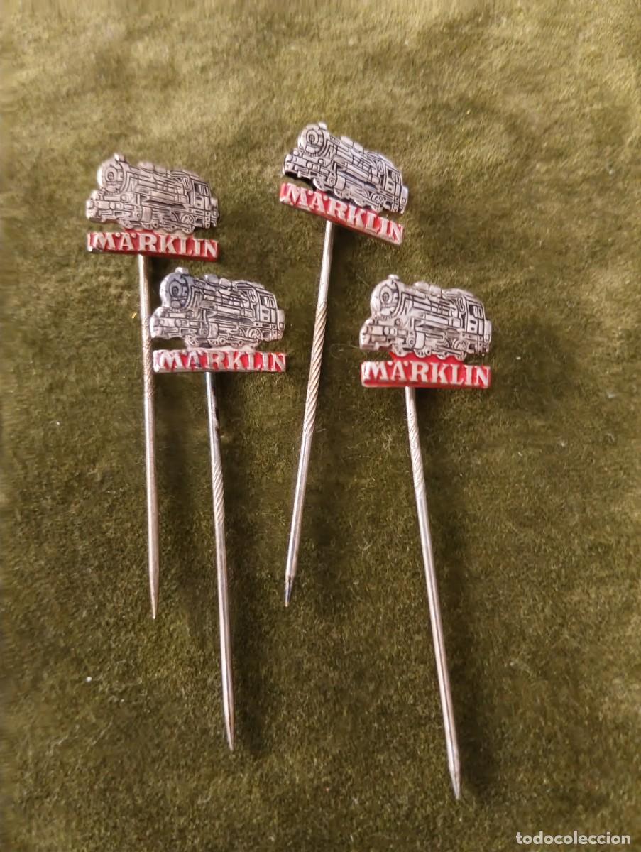 Pins de colecci&oacute;n: LOTE DE 4 AGUJAS / ALFILERES ( PIN ) - TREN MARKLIN PUBLICIDAD