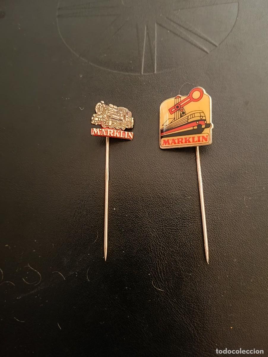 Pins de colecci&oacute;n: LOTE DE 2 AGUJAS / ALFILERES ( PIN ) - TREN MARKLIN PUBLICIDAD
