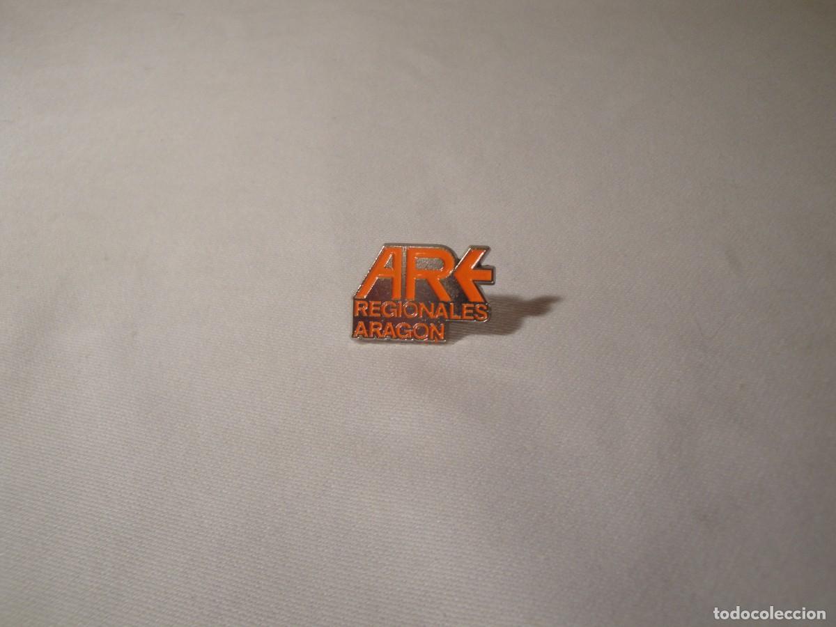 Pins de colecci&oacute;n: Insignia pin met&aacute;lica AR-Regionales Arag&oacute;n de Renfe. (A&ntilde;os 80 y 90)