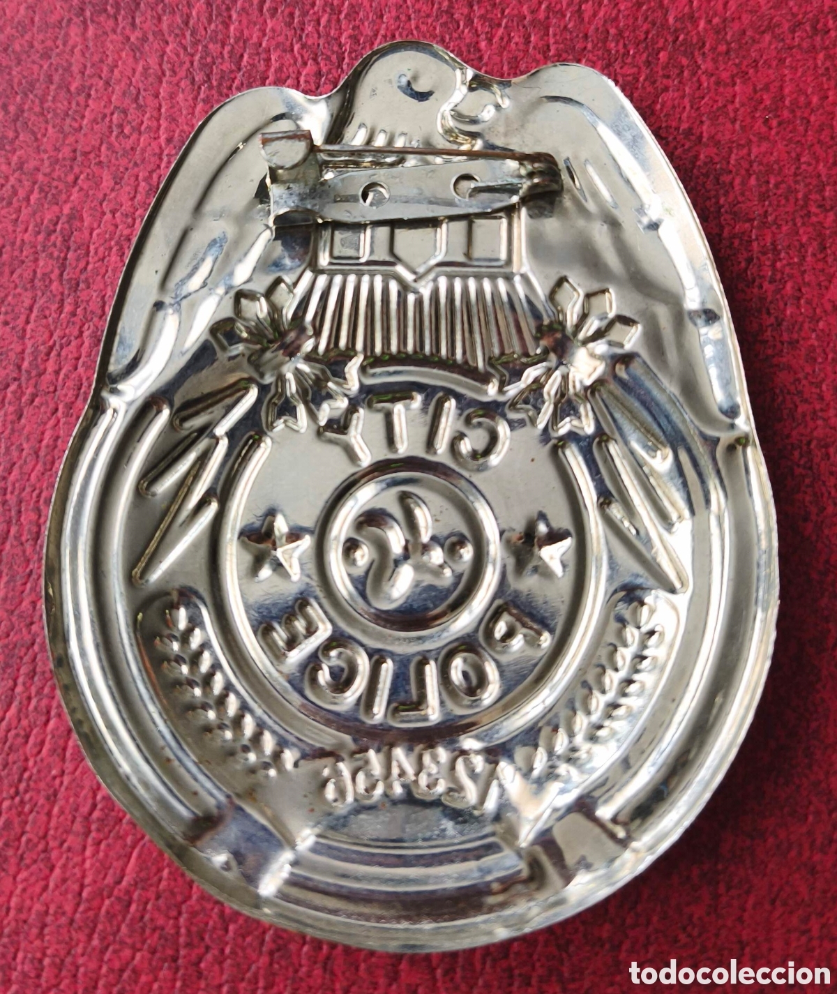 Pins de colecci&oacute;n: EEUU. Placa de polic&iacute;a en chapa - Foto 2