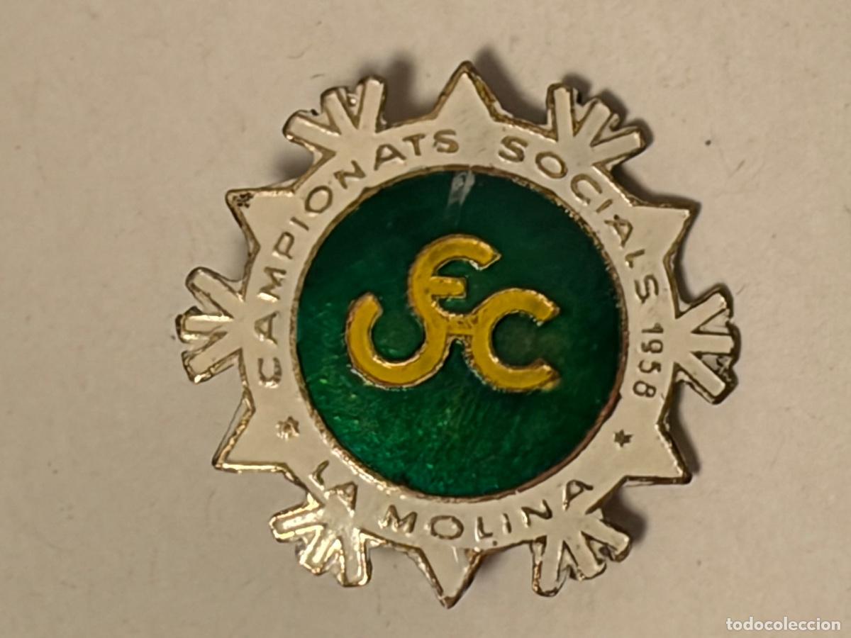 Pins de colecci&oacute;n: INSIGNIA UNIO EXCURSIONISTA CATALUNYA - UEC - CAMPEONATO LA MOLINA 1958