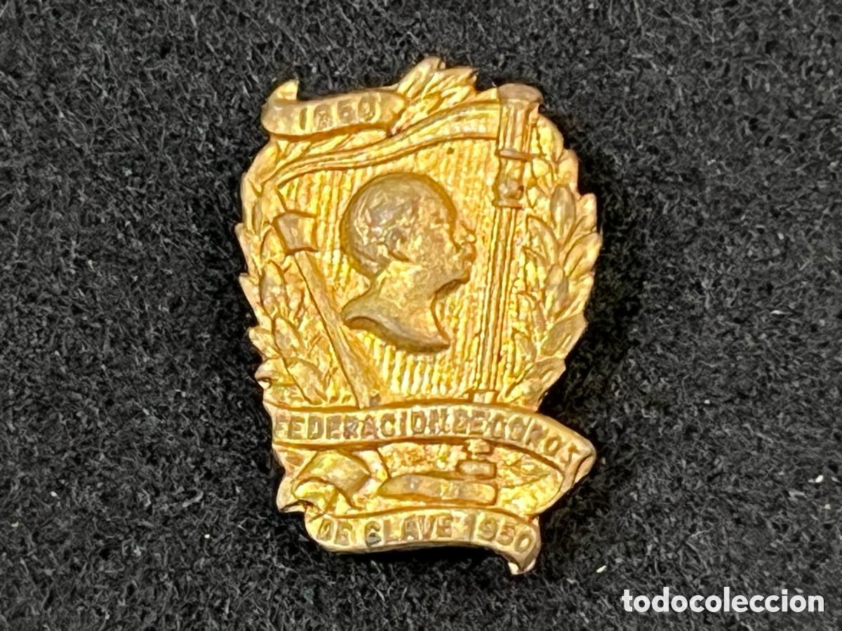 Pins de colecci&oacute;n: FEDERACI&Oacute;N DE COROS DE CLAV&Eacute; 1850-1950 CENTENARIO INSIGNIA SOLAPA OJAL PIN CORAL M&Uacute;SICA.