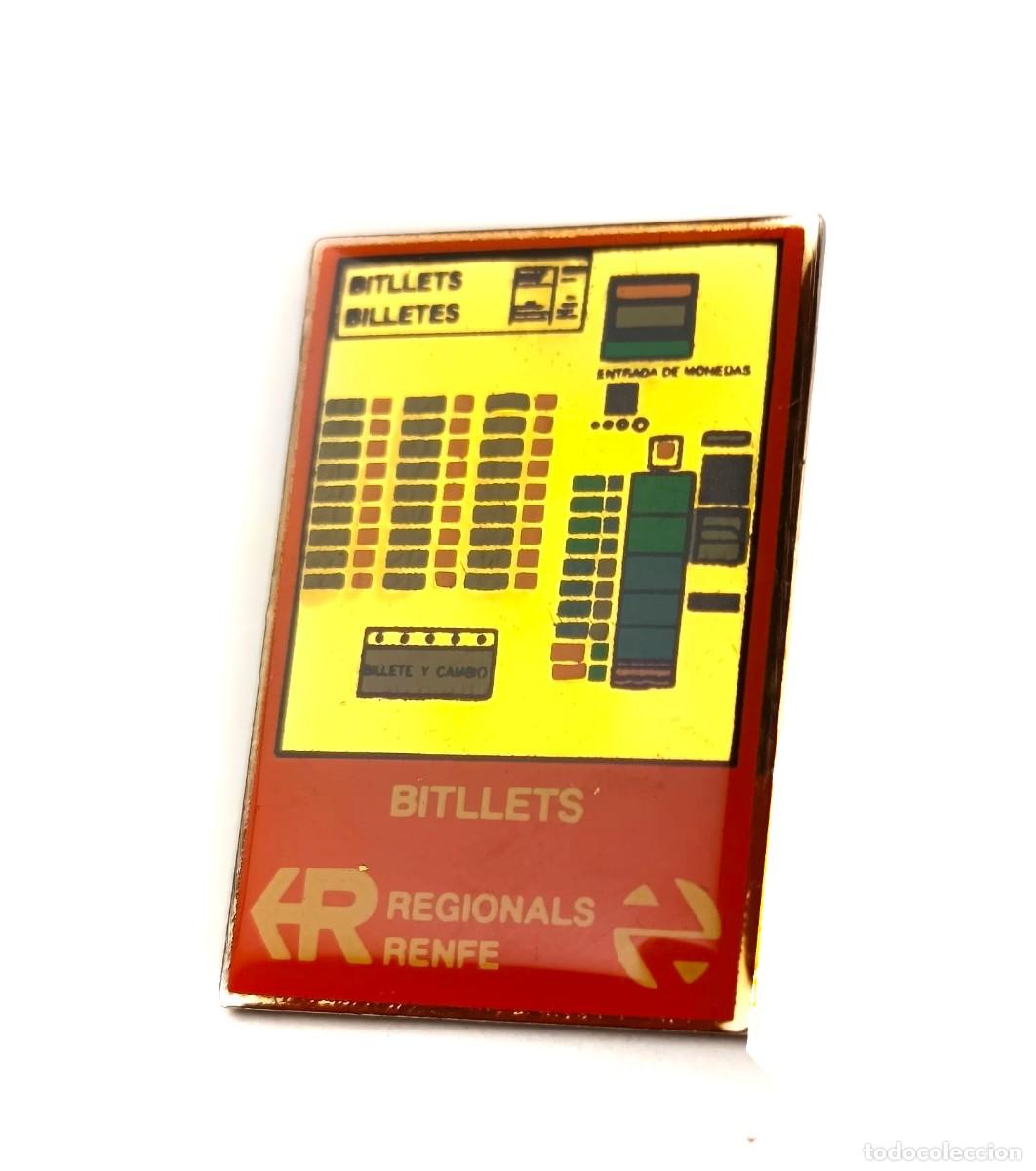 Pins de colecci&oacute;n: PIN DE SOLAPA EXPENDEDORA DE BILLETES REGIONALES RENFE BUEN ESTADO DIFICIL DE CONSEGUIR