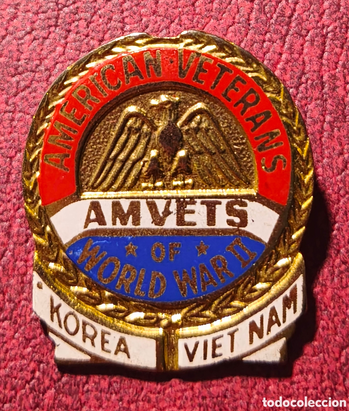 Pins de colecci&oacute;n: EEUU. A&ntilde;os '80. Veteranos de las guerras de Vietnam y Corea. Pasador de cord&oacute;n