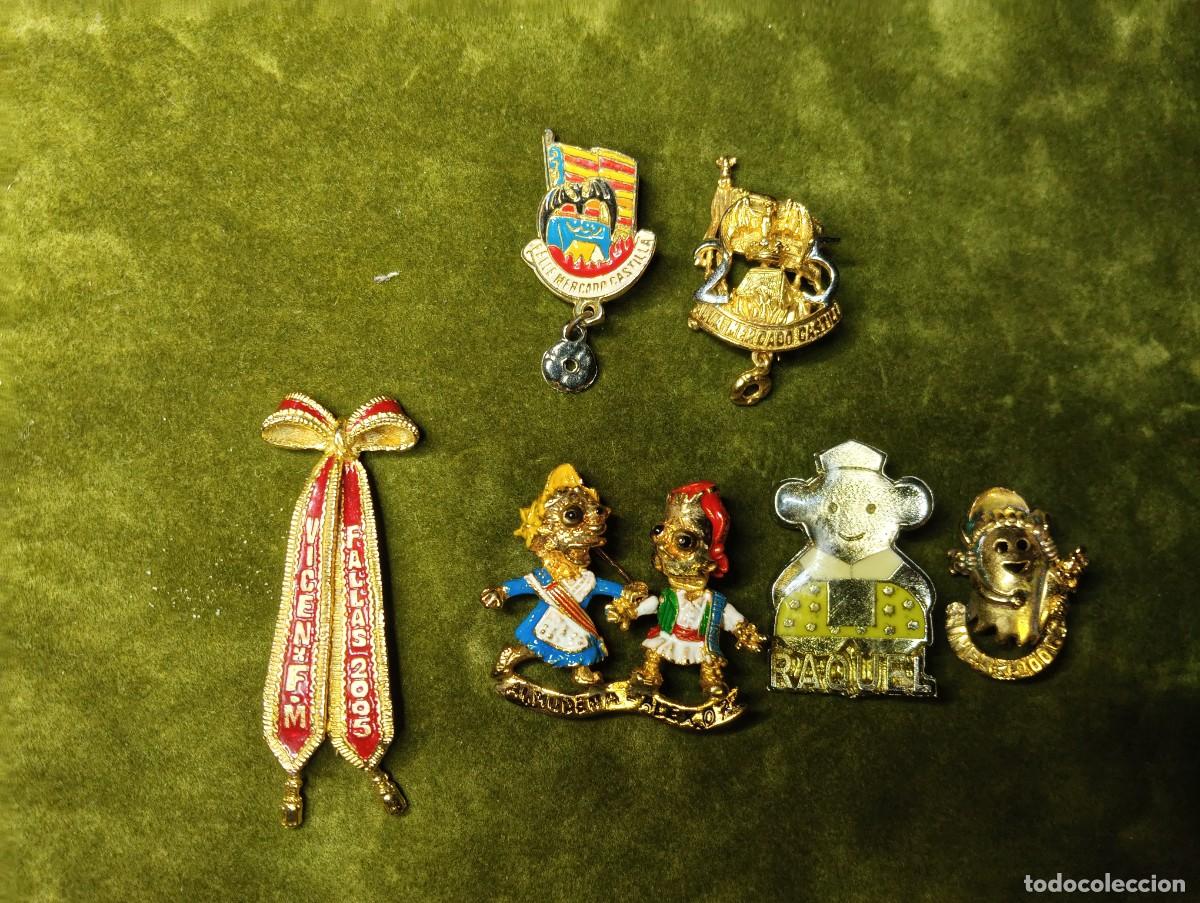 Pins de colecci&oacute;n: LOTE DE 6 PINS / INSIGNIAS FALLA PLAZA MERCADO DE CASTILLA - FALLAS DE VALENCIA - JCF N&ordm; 308