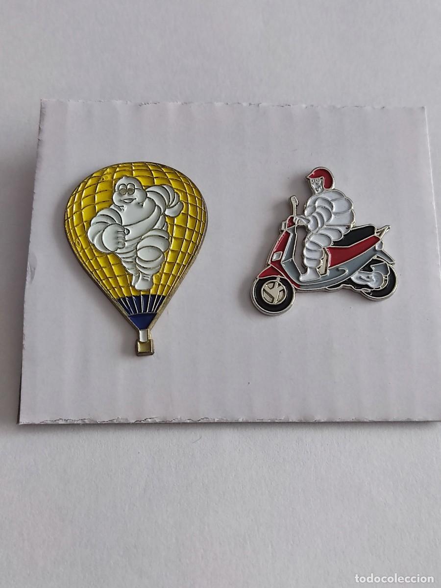 Pins de colecci&oacute;n: LOTE DE DOS PINS MU&Ntilde;ECO MICHELIN ( GLOBO Y MOTO)