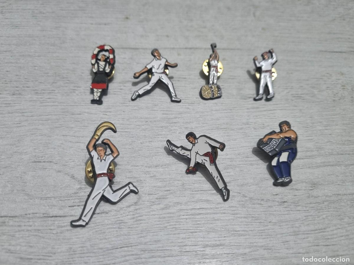 Pins de colecci&oacute;n: Lote de 7 pines - pin deportes vascos
