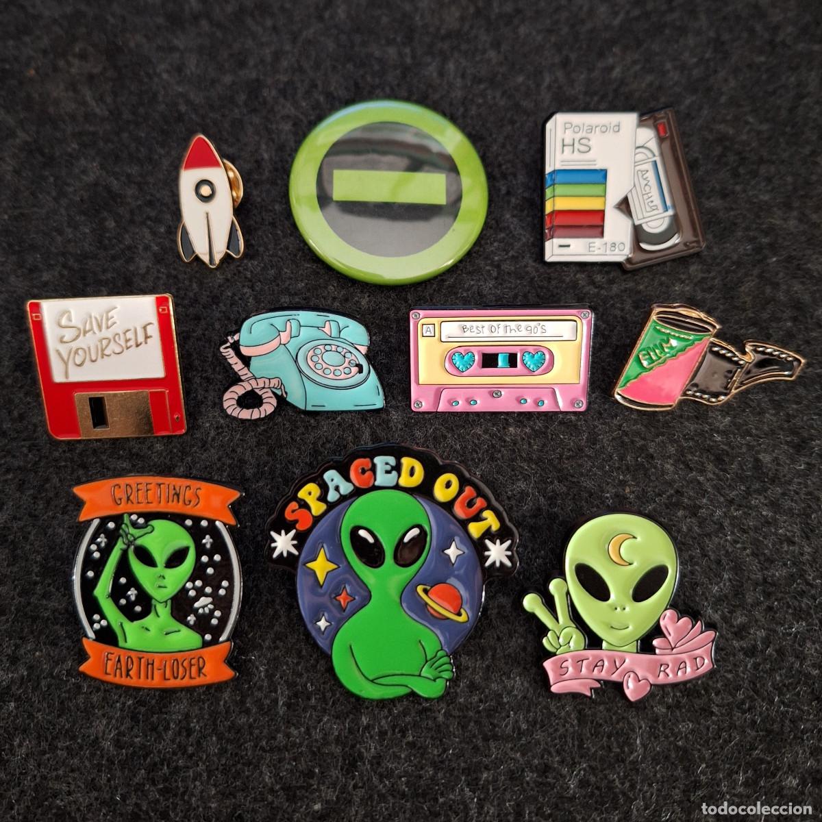 Pins de colecci&oacute;n: Lote de 9 pins variados + 1 chapa - Foto 1