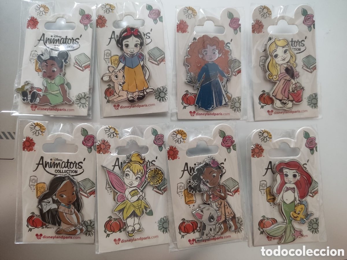 Pins de colecci&oacute;n: Coleccion 8 pins Disney Animators Collection Disneyland Paris