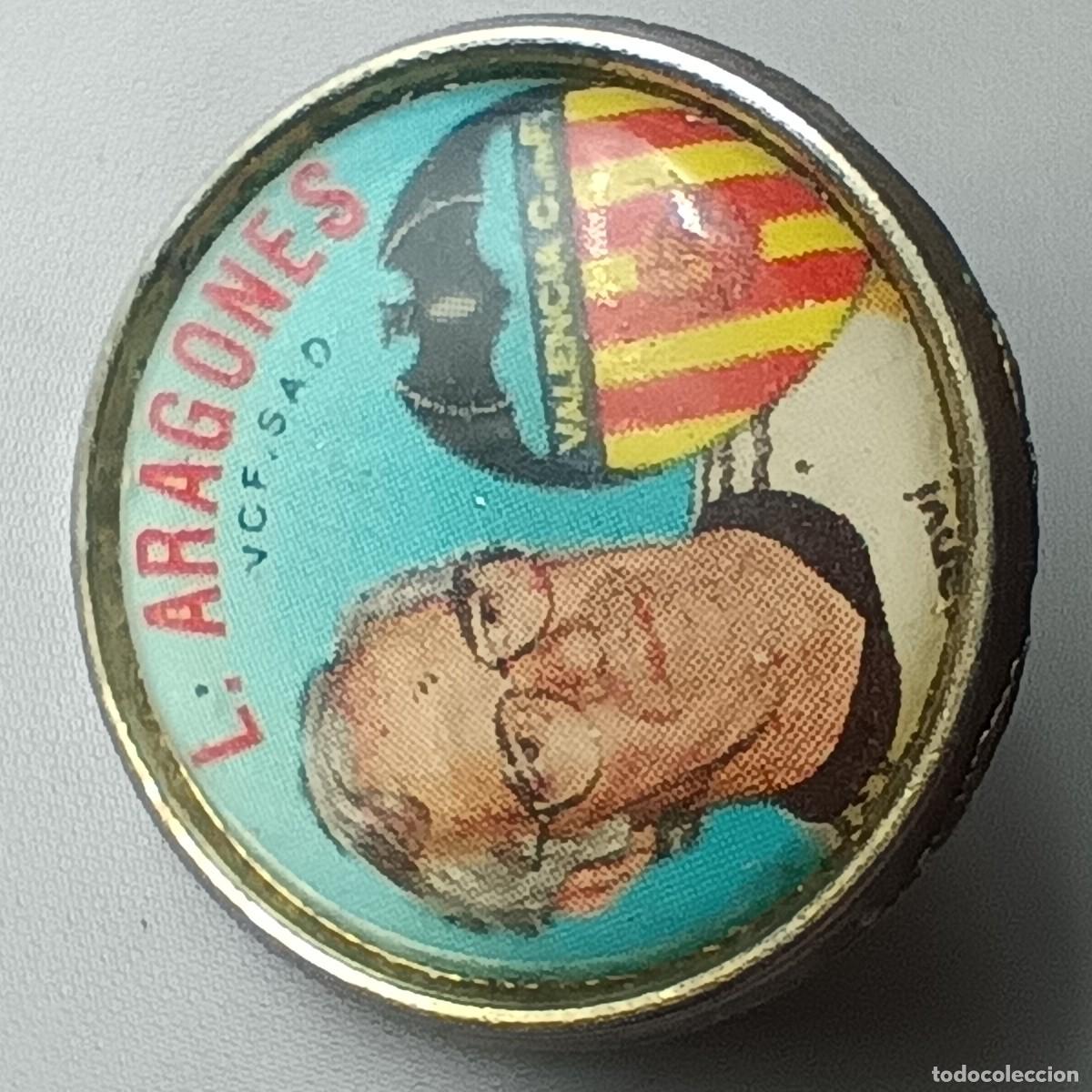 Pins de colecci&oacute;n: Pin Luis Aragon&eacute;s Valencia C.F. &ndash; escudo y retrato