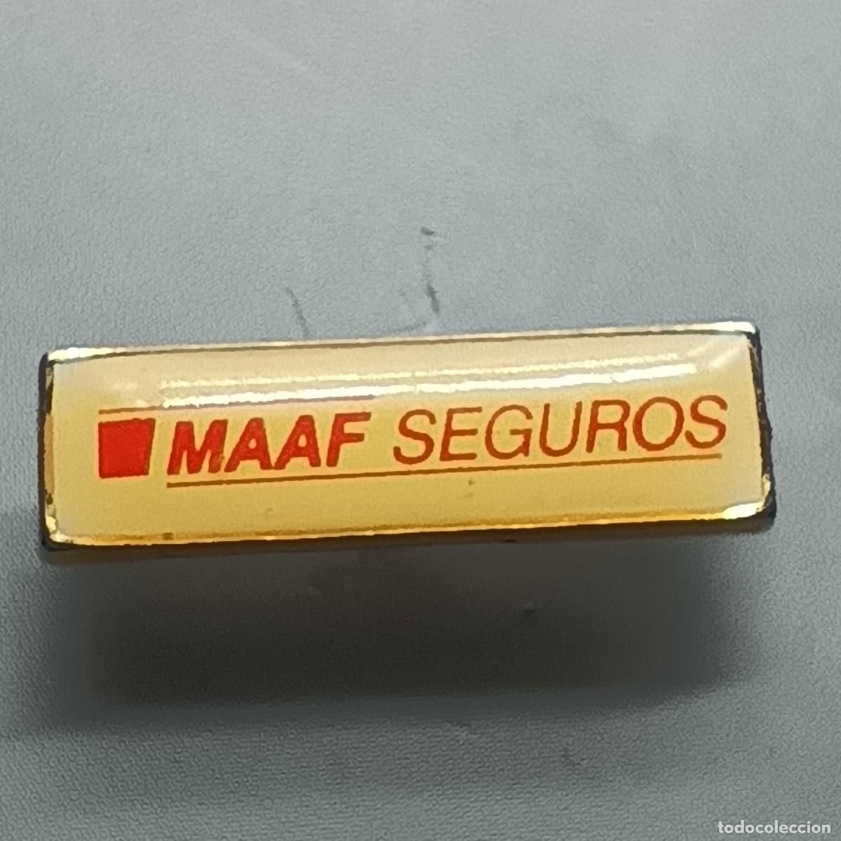 Pins de colecci&oacute;n: Pin MAAF Seguros &ndash; logotipo corporativo met&aacute;lico