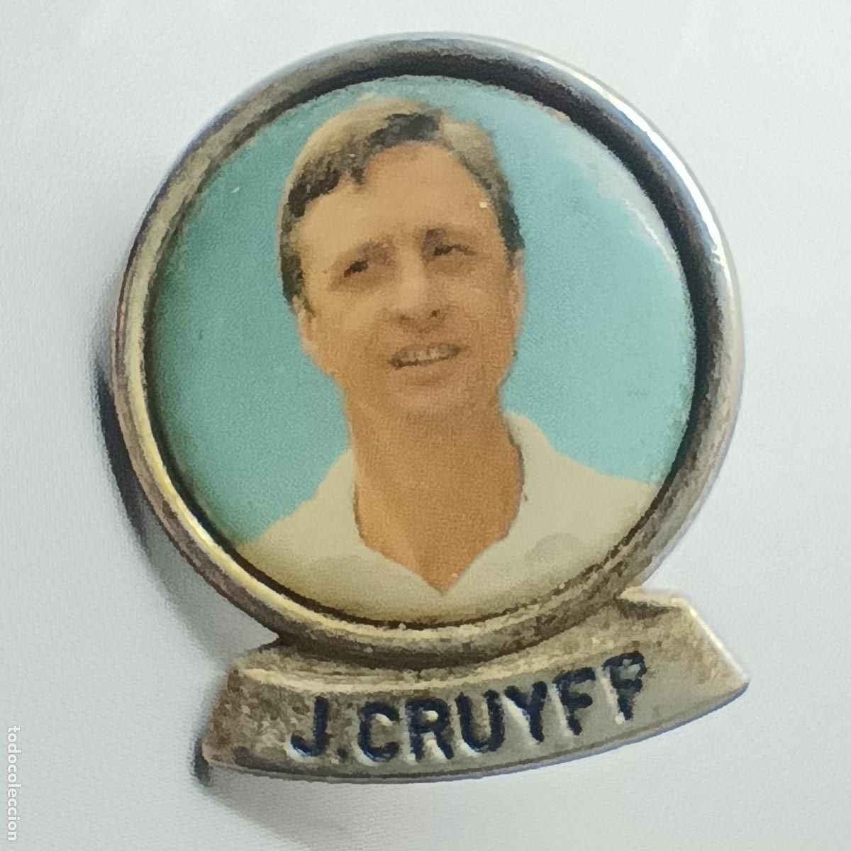 Pins de colecci&oacute;n: Pin Johan Cruyff F.C. Barcelona &ndash; retrato met&aacute;lico