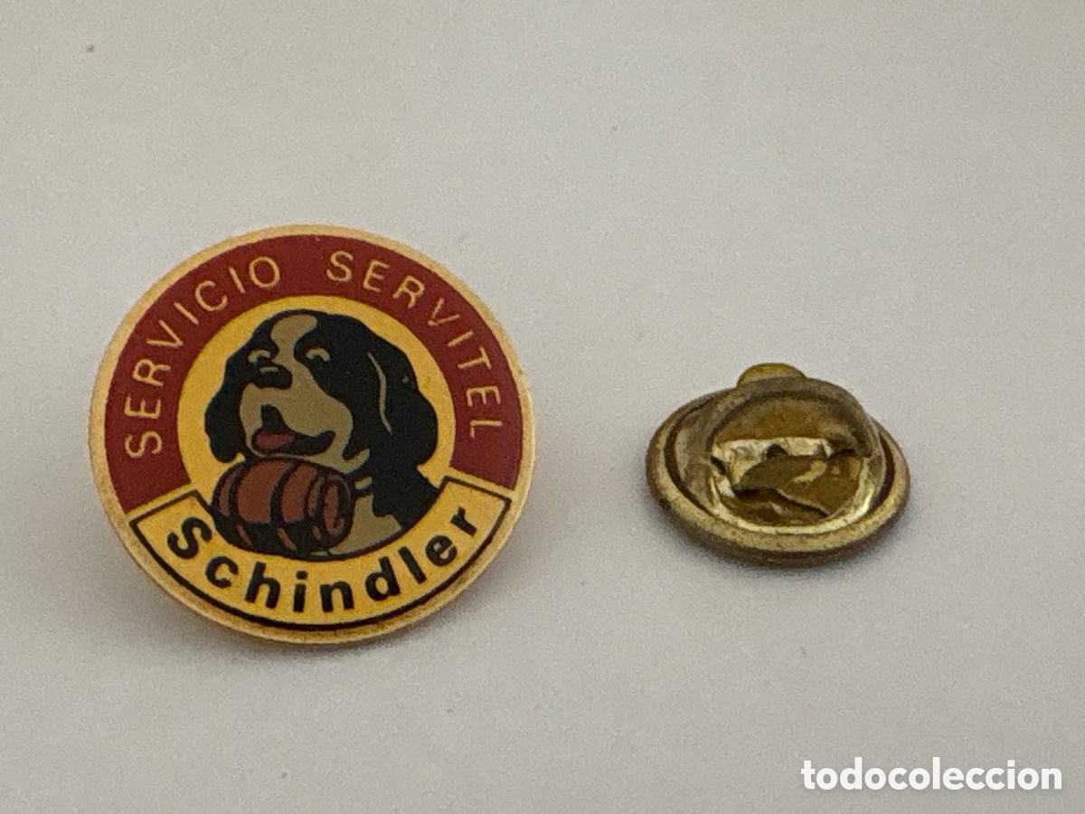 Pins de colecci&oacute;n: Pin clip publicidad SERVICIO SERVITEL SCHINDLER ( perro )