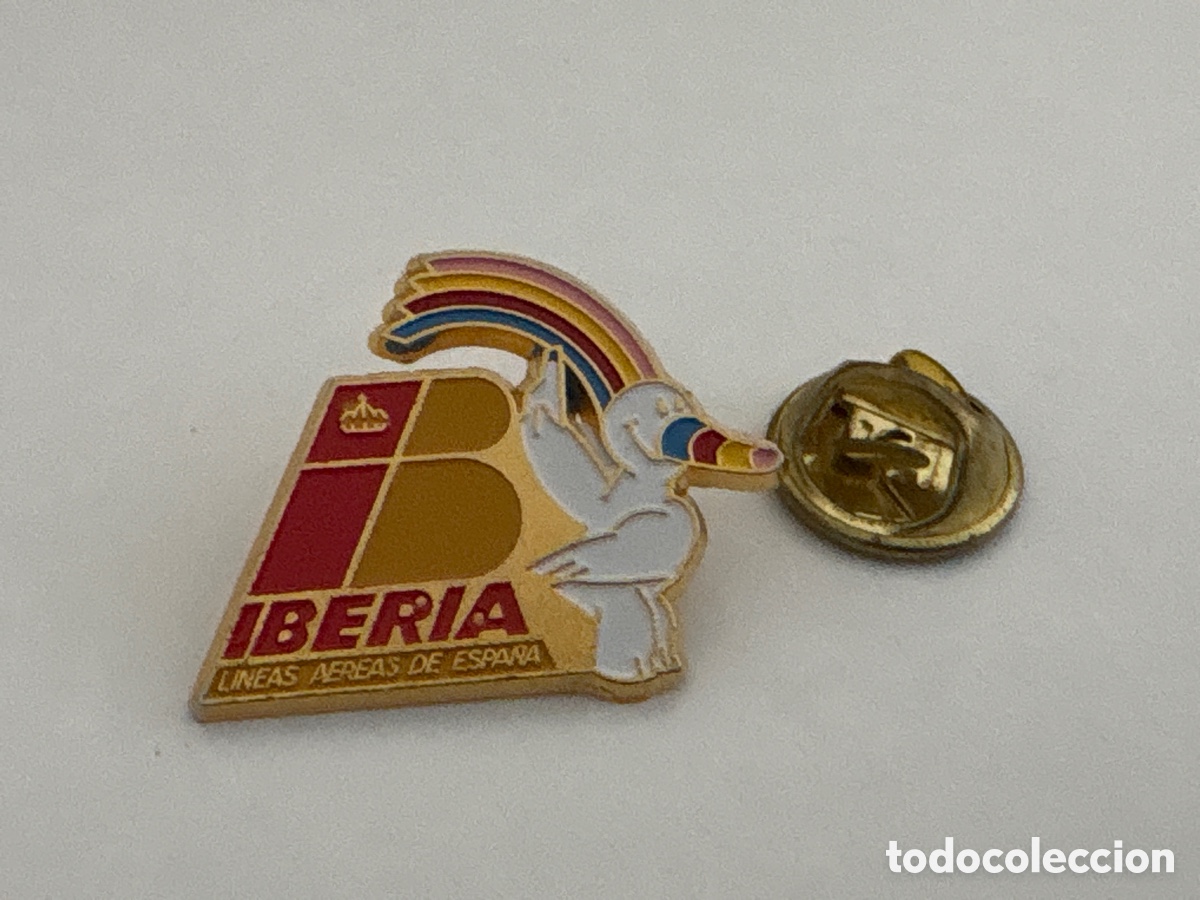 Pins de colecci&oacute;n: PIN PUBLICIDAD COMPA&Ntilde;&Iacute;A AVIONES IBERIA EXPO SEVILLA MASCOTA CURRO 1992