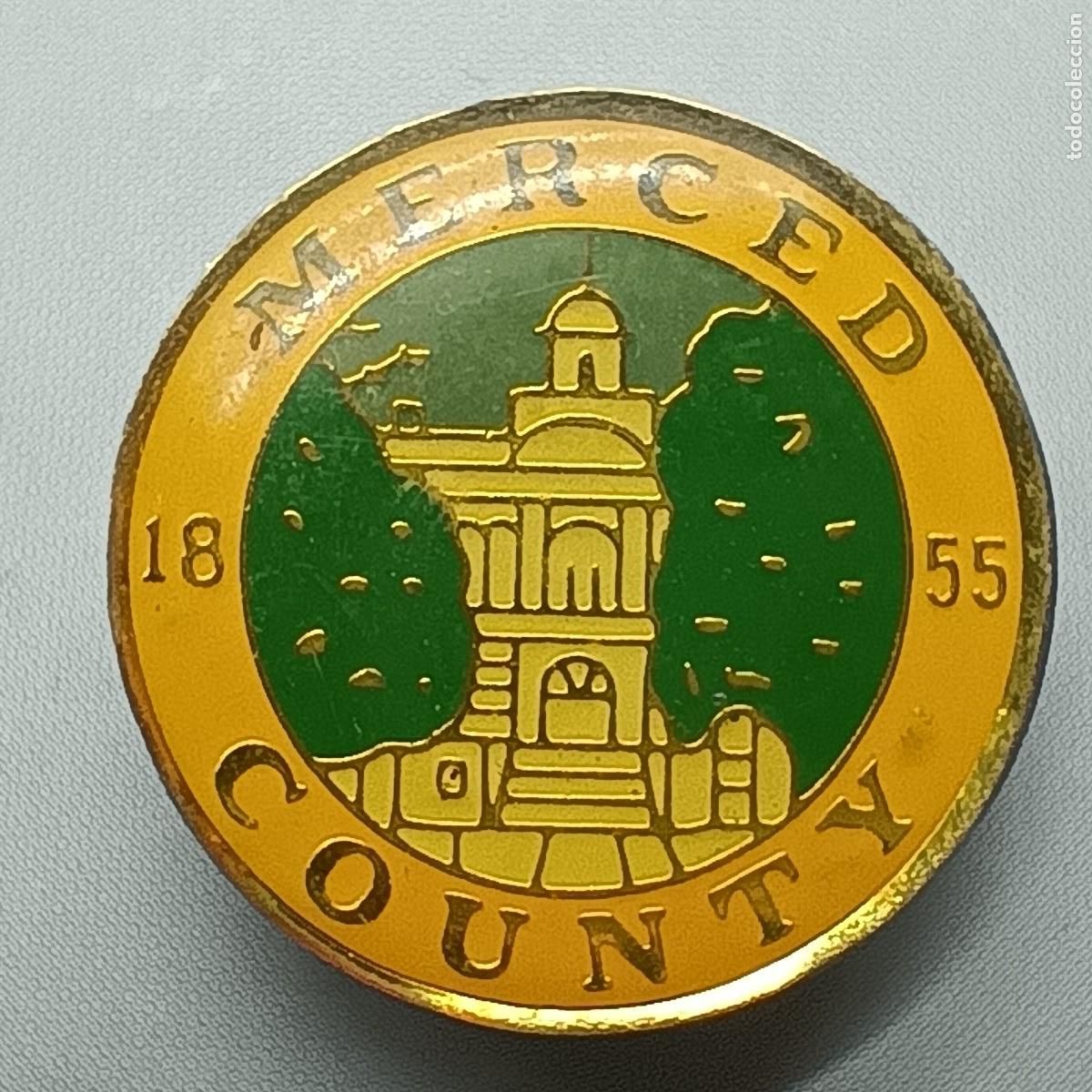 Pins de colecci&oacute;n: Pin Merced County California &ndash; escudo oficial 1855 &ndash; Estados Unidos