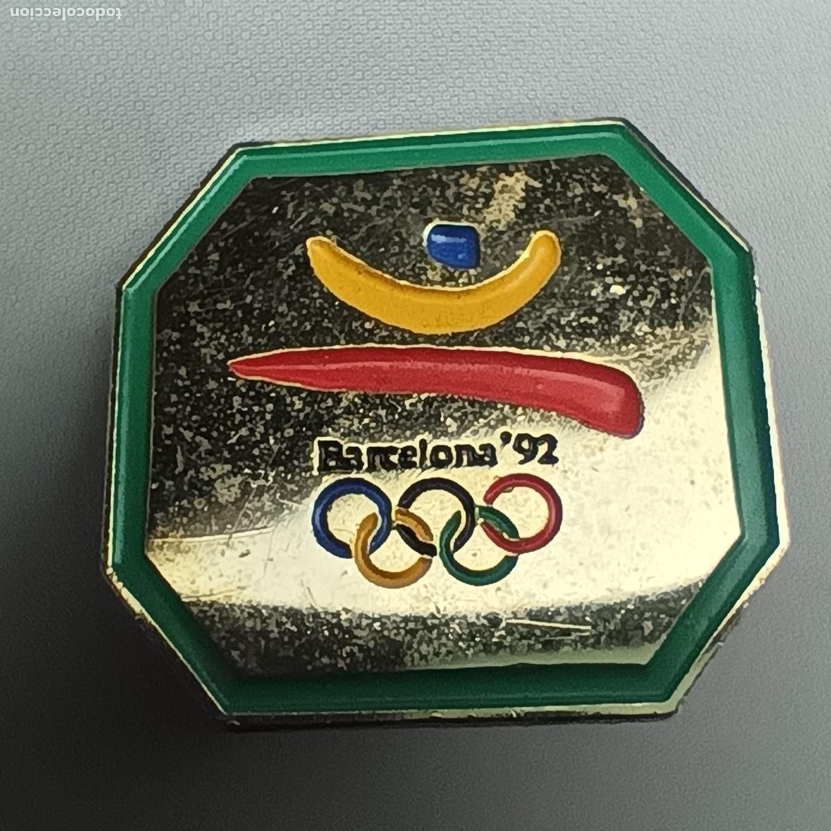 Pins de colecci&oacute;n: Pin Barcelona 92 &ndash; Juegos Ol&iacute;mpicos &ndash; emblema oficial con aros ol&iacute;mpicos