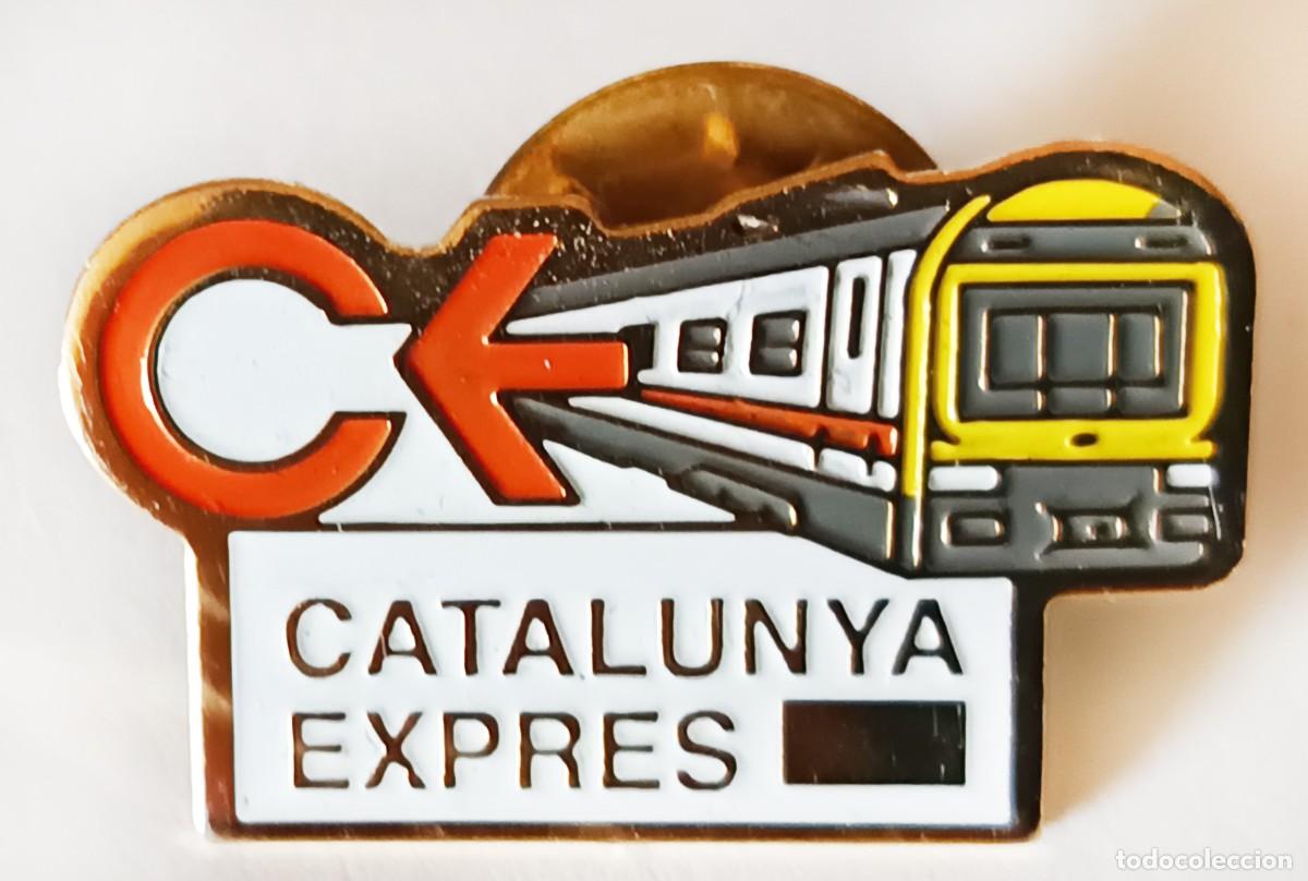 Pins de colecci&oacute;n: PIN DE SOLAPA ESMALTADO SERVICIO FERROVIARIO CATALUNYA EXPRES RENFE 2,5 X 1,8 CM