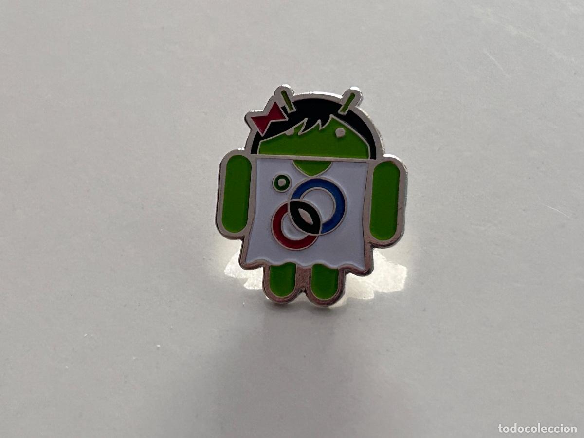 Pins de colecci&oacute;n: Pin MWC 2012 Google Android Chica Ol&iacute;mpica (Aros Londres 2012) - Nuevo