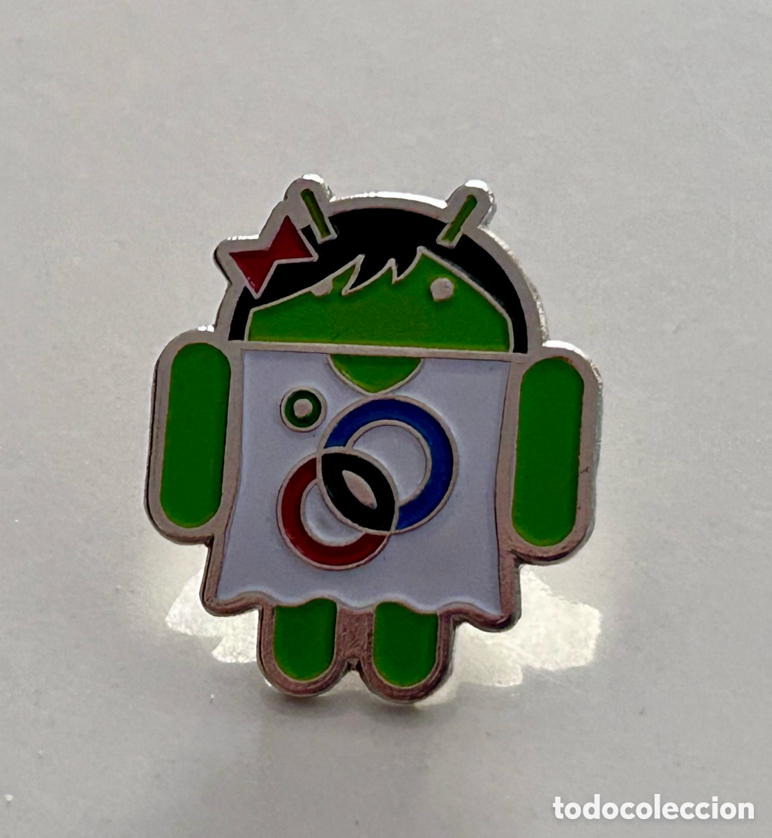 Pins de colecci&oacute;n: Pin MWC 2012 Google Android Chica Ol&iacute;mpica (Aros Londres 2012) - Nuevo
