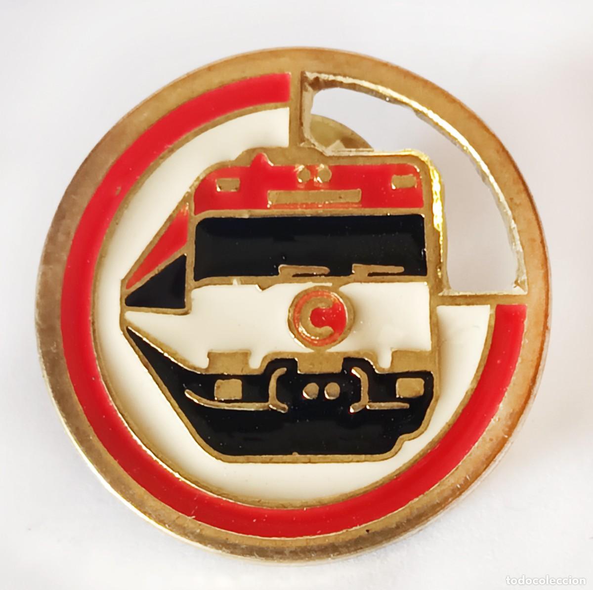Pins de colecci&oacute;n: PIN METALICO DE SOLAPA AUTOMOTOR ELECTRICO SERIE 450 DE RENFE 2,5 X 2,5 CM MUY ESCASO