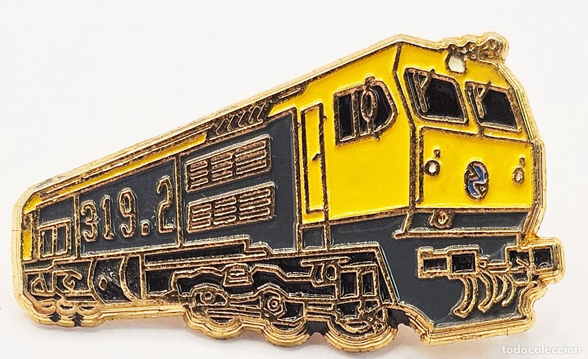 Pins de colecci&oacute;n: PIN METALICO DE SOLAPA LOCOMOTORA DIESEL SERIE 319.2 RENFE &rdquo;RETALES&rdquo; 3 X 2 CM