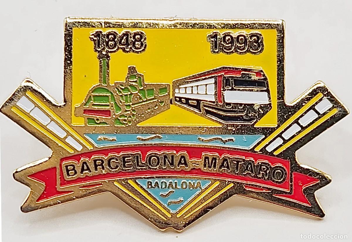 Pins de colecci&oacute;n: PIN METALICO SOLAPA CONMEMORATIVO 145 ANIVERSARIO LINEA BARCELONA-MATARO RENFE 2,7 X 2 CM