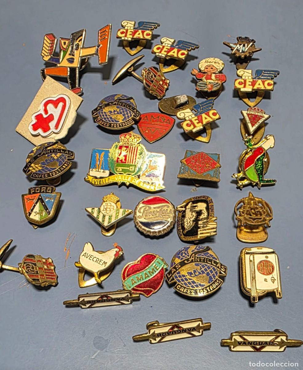 Pins de colecci&oacute;n: LOTE DE PINS Y SOLAPERAS ANTIGUOS