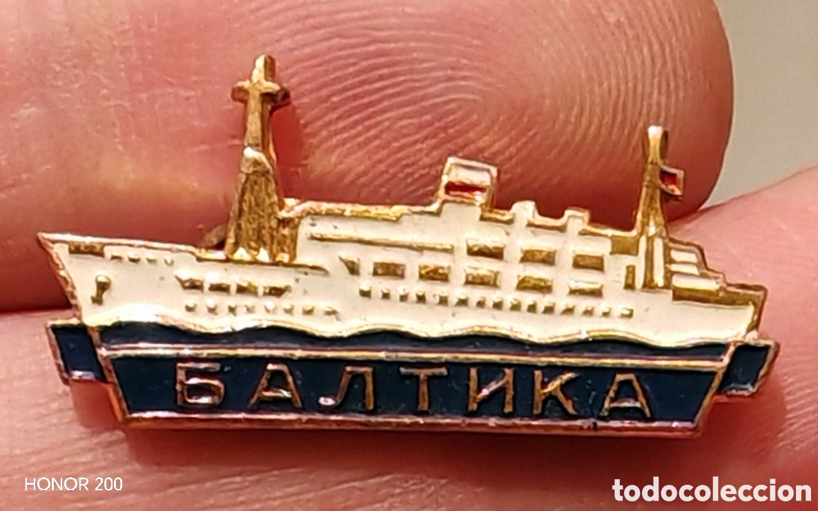 Pins de colecci&oacute;n: Pin Insignia - Buque Trasatl&aacute;ntico &rdquo;B&aacute;ltica&rdquo; - URSS. A&ntilde;os 60-80