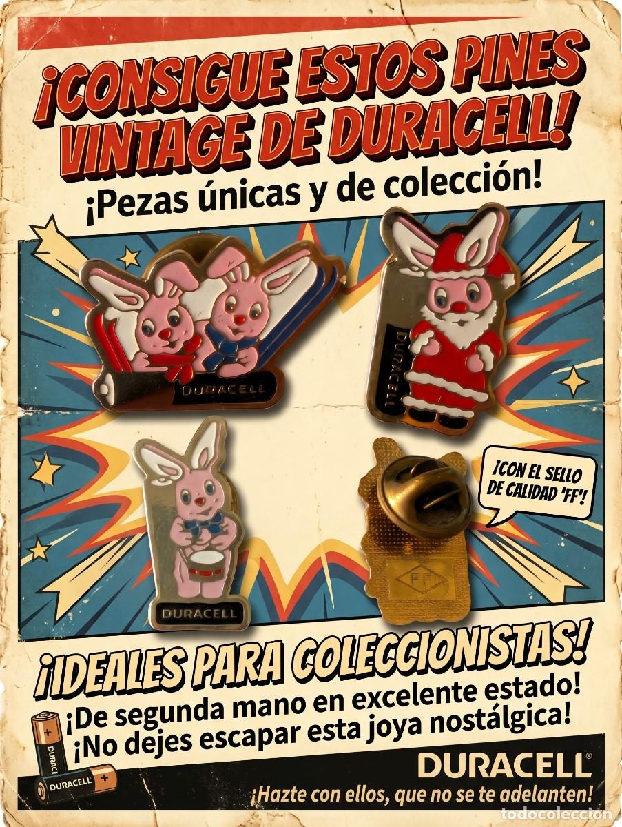 Collection pins: Pins Duracell Bunny Vintage (A&ntilde;os 80-90) Lote FF