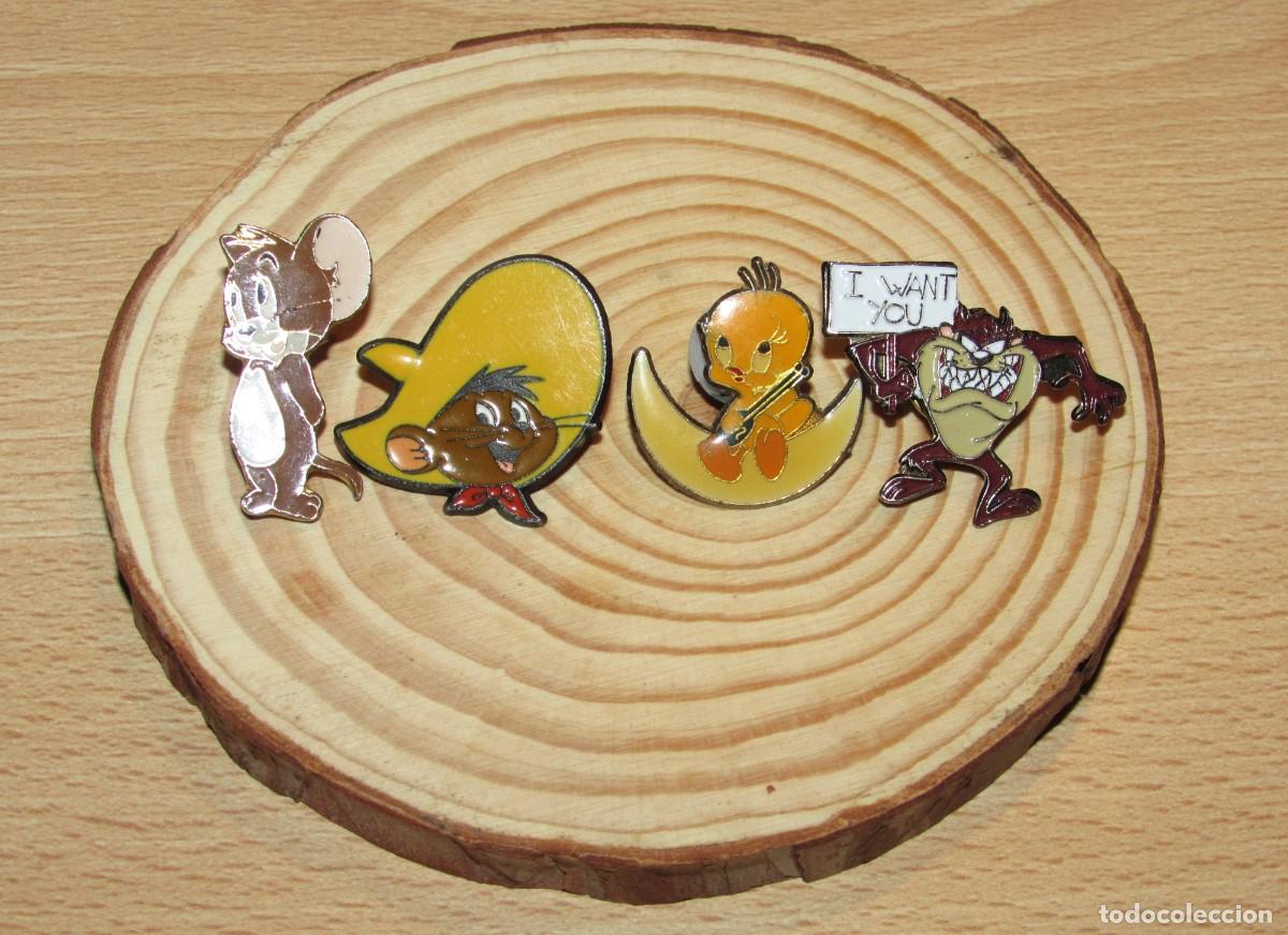Pins de colecci&oacute;n: Lote 4 pin pins broche Warner Bros Hanna-Barbera Jerry Speedy Gonzales Piol&iacute;n Demonio Tasmania