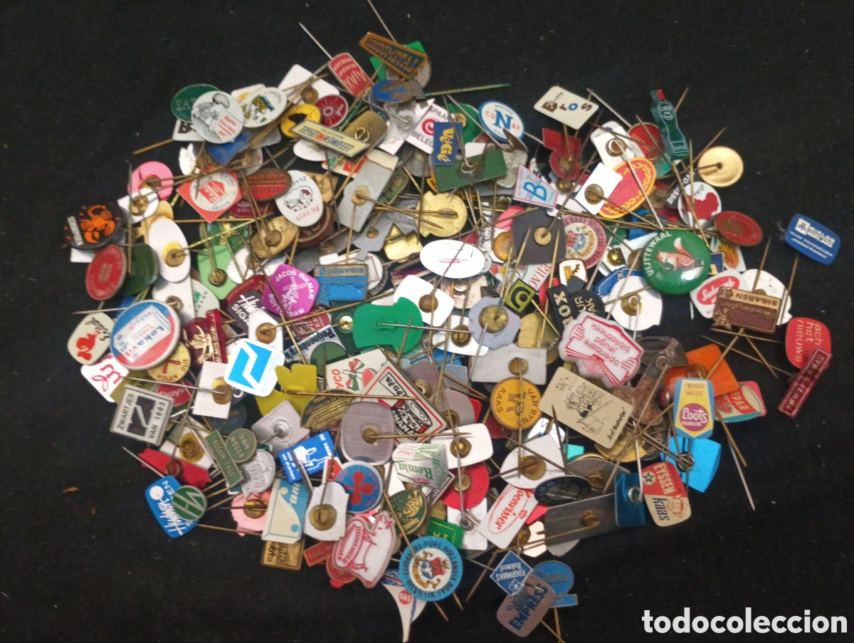 Pins de colecci&oacute;n: Lote alrededor de 250 alfiler aguja pins a&ntilde;os 60 lote 1
