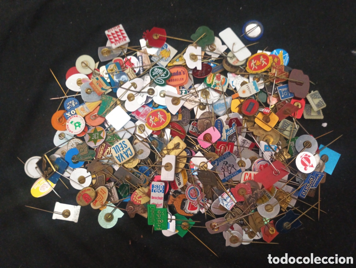 Pins de colecci&oacute;n: Lote alrededor de 250 alfiler aguja pins a&ntilde;os 60 lote 2