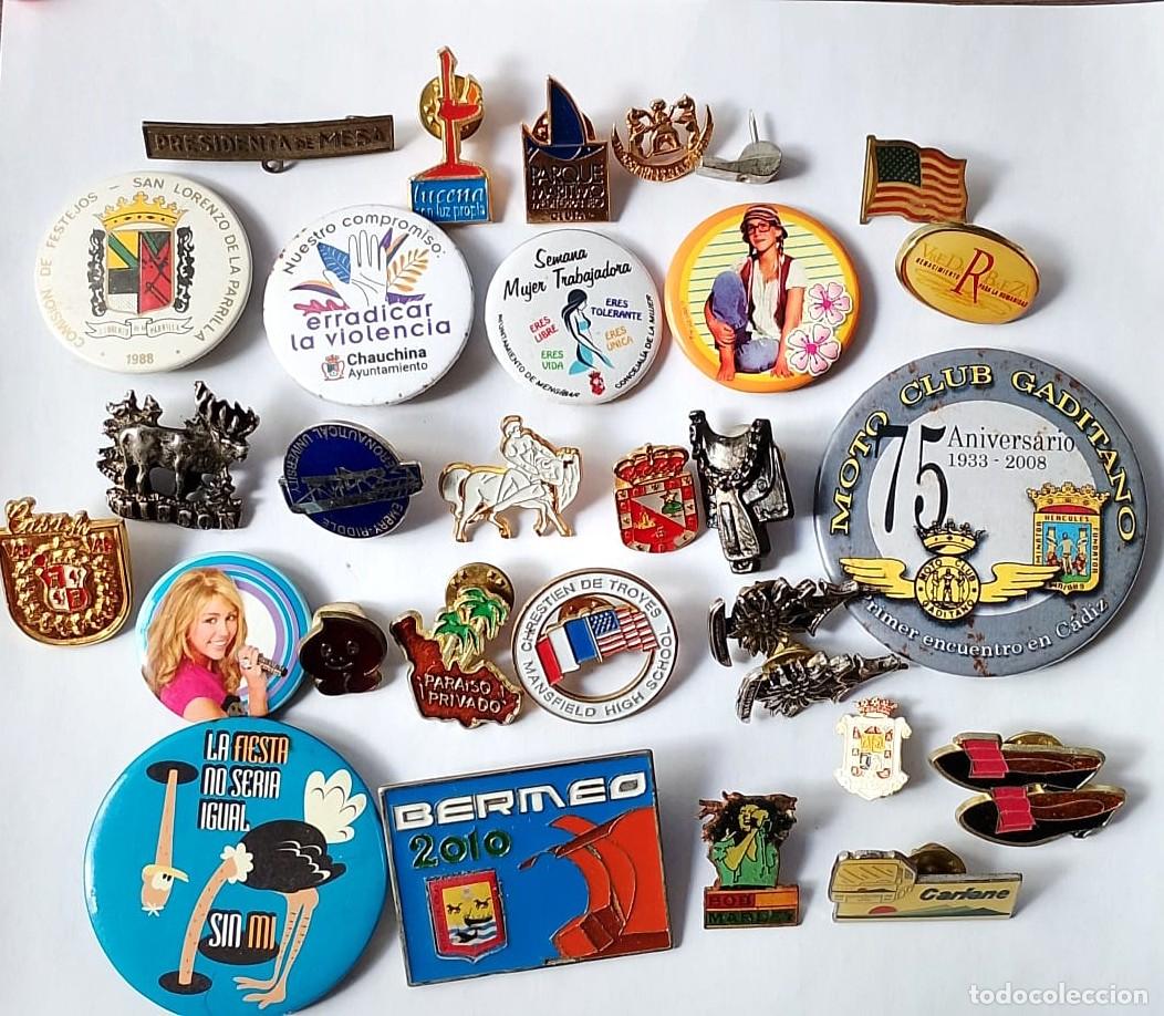 Pin's de collection: Lote de pins, chapas e insignias variadas. Todas las de las fotograf&iacute;as.