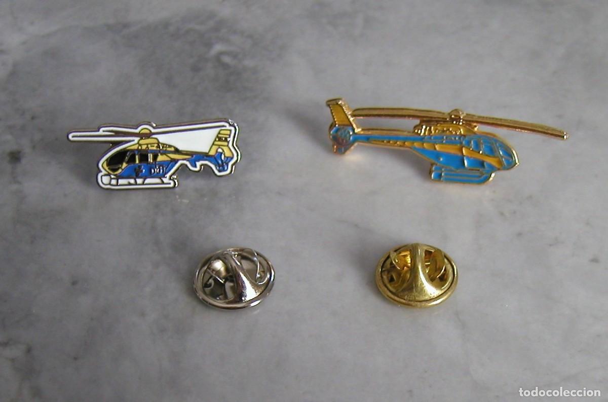 Pins de colecci&oacute;n: 2 pins pin de la DGT Direcci&oacute;n General de Tr&aacute;fico Helic&oacute;pteros sin usar en bolsita de pl&aacute;stico